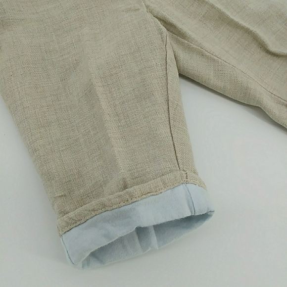 Janie and Jack Layette Khaki Suspenders Jumper Jumpsuit 100% Cotton 0-3 Months - Picture 3 of 9